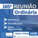 165ª Reunião Ordinária da Legislatura!