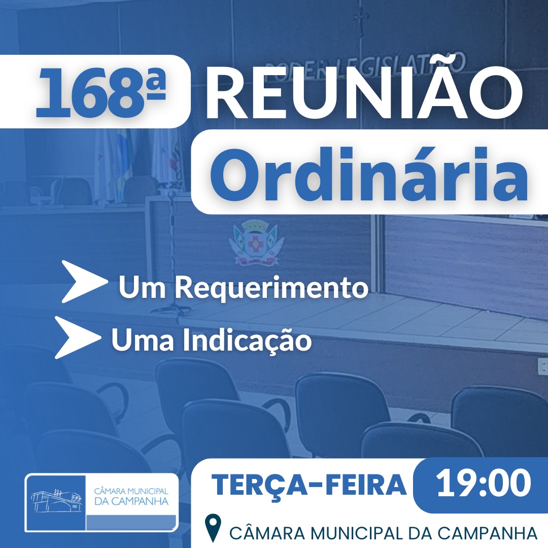 168ª Reunião Ordinária