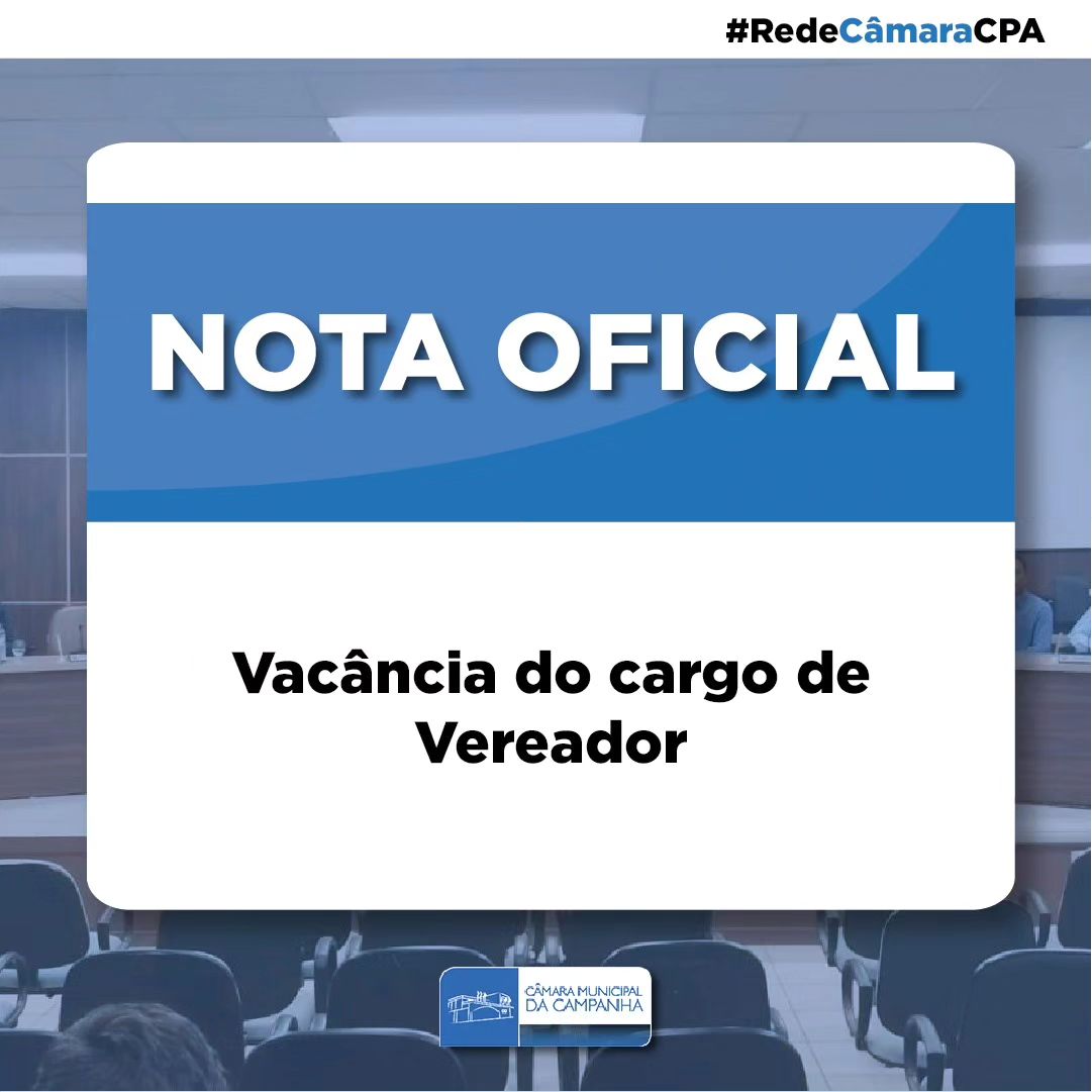 Vacância do cargo de Vereador